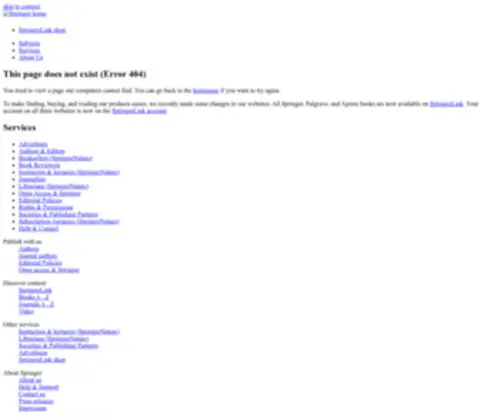 Springeronline.com(Publishing) Screenshot