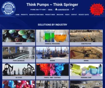 Springerpumps.com(Industrial Pump Distributor) Screenshot