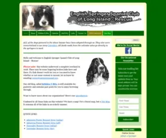 Springerspaniel.org(English Springer Spaniel Club of Long Island) Screenshot