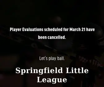 Springfieldlittleleague.com(Springfield Little League) Screenshot