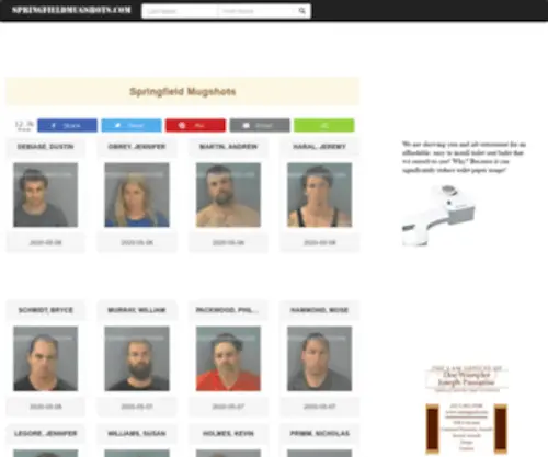 Springfieldmugshots.com(Springfield MO Mugshots/Arrests Page 1) Screenshot