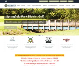 Springfieldparkdistrictgolf.org(Springfield Park District Golf) Screenshot