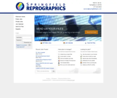 Springfieldrepro.com(Springfield Reprographics Online Planroom) Screenshot