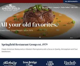 Springfields.com(Springfield Restaurant Group Est 1979) Screenshot