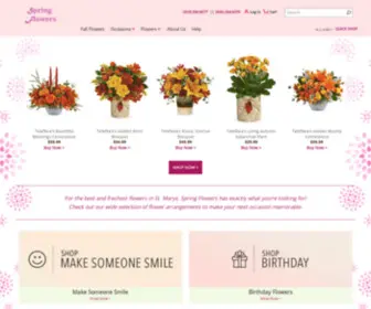 Springflowersofstmarys.com(Marys Florist) Screenshot