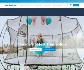 Springfreetrampoline.ca(Click here for the safest range of springless trampolines Canada wide) Screenshot