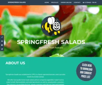 Springfreshsalads.com.au(Springfreshsalads) Screenshot