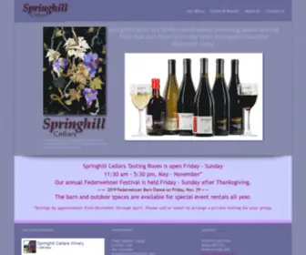 Springhillcellars.com(Springhill Cellars) Screenshot