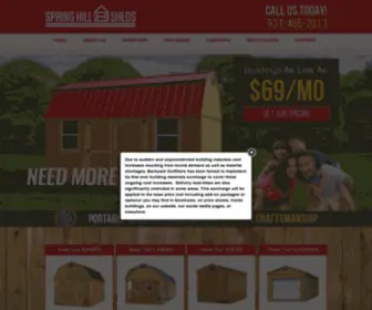 Springhillsheds.com(Spring Hill Sheds) Screenshot