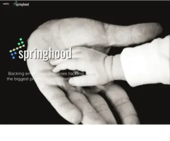 Springhood.com(Backing companies solving the biggest problems in children’s health) Screenshot