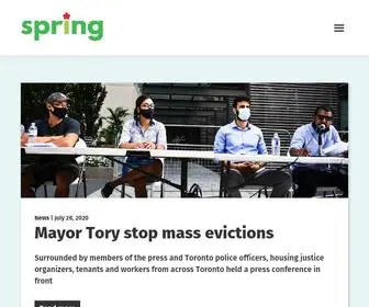 Springmag.ca(A magazine of socialist ideas in action) Screenshot