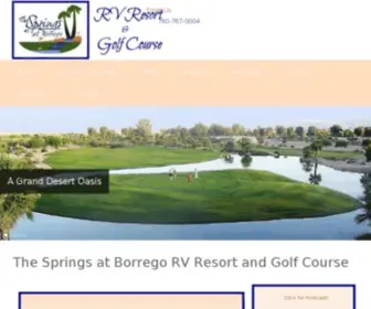 Springsatborrego.com(The Springs at Borrego RV Resort & Golf Course) Screenshot