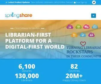 Springshare.com(The SaaS Platform For Libraries and Educational Institutions) Screenshot