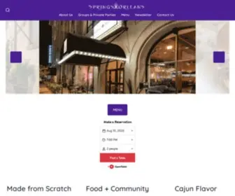 Springsorleans.com(Cajun cuisine) Screenshot