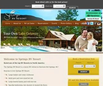 Springsrv.com(Harrison Hot Springs RV Resort) Screenshot