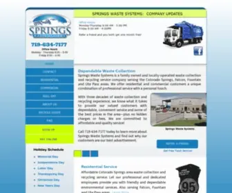 Springswaste.com(Springs Waste Systems) Screenshot