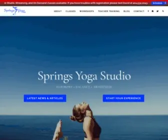 Springsyoga.com(We teach a correctly aligned yoga to harmonize your body's inner currents) Screenshot