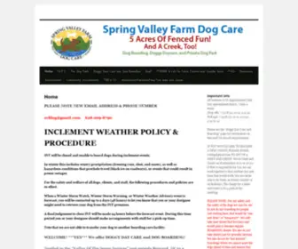 SpringValleyfarmdogcare.com(Spring Valley Farm Dog Care) Screenshot