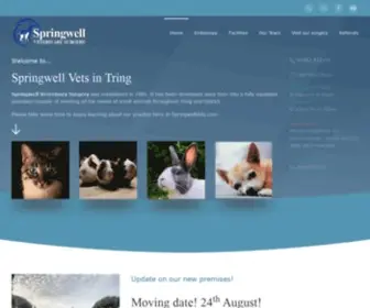 Springwellvets.com(Springwell Veterinary Surgery) Screenshot