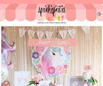 Sprinkieparties.com(Curiously Cute Things & Dream Parties) Screenshot