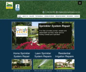 Sprinklerrepairscapecoral.com(Five Star Irrigation Services) Screenshot