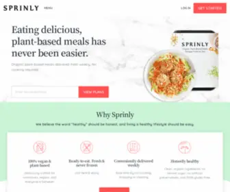 Sprinly.com(100% plant) Screenshot