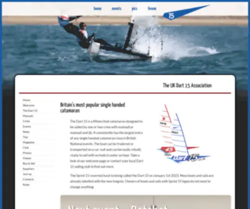 Sprint15.com(The UK Dart 15 Association) Screenshot