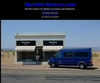 Sprinter-Source.com(The best reSource for Sprinter van owners and enthusiasts) Screenshot