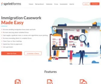 Sprintforms.com(Home Page) Screenshot