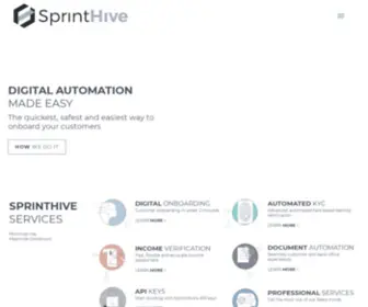 Sprinthive.com(SprintHive Intelligent Customer Onboarding) Screenshot