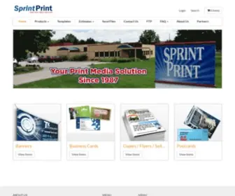 Sprintprint.com(SprintPrint Online Ordering) Screenshot