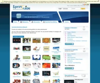 Sprintrade.com(The auctioning platform for online advertisement) Screenshot