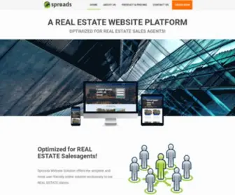 Sproads.com(CMS website for real estate agents) Screenshot