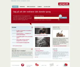 Sproget.dk(Indgangen til det danske sprog) Screenshot