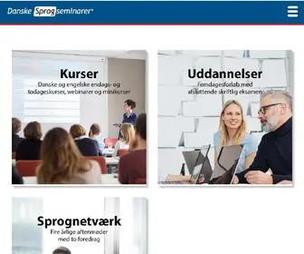 Sprogseminar.dk(Danske og engelske kurser og uddannelser) Screenshot