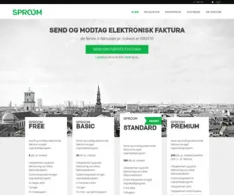 Sproom.net(Sproom tilbyder elektroniske fakturaer til alle) Screenshot