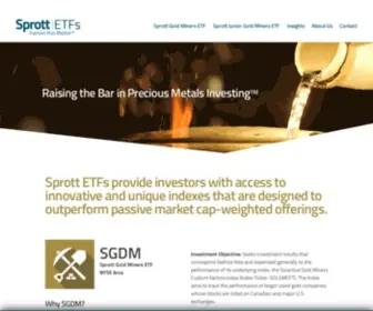 Sprottetfs.com(Sprott ETFs) Screenshot