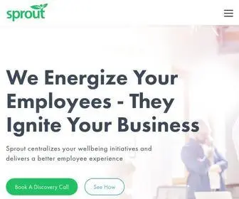 Sproutatwork.com(Corporate Wellbeing Platform and Solutions for Workplace Wellness) Screenshot