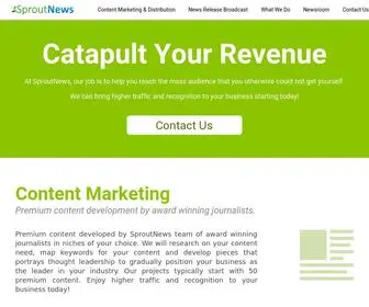 Sproutnews.com(Content Marketing) Screenshot