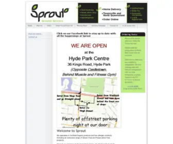 Sproutonline.net.au(Certified Organic and Gluten Free Food Certified organic products and gluten free products) Screenshot