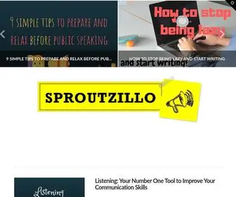 Sproutzillo.com(Helping you grow your communication skills) Screenshot