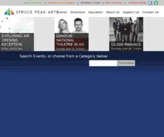 Sprucepeakarts.org(Spruce Peak Performing Arts Center) Screenshot