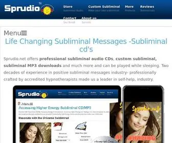 Sprudio.net(Test the power of free subliminal MP3 and see how subliminal messages audio work for yourself) Screenshot