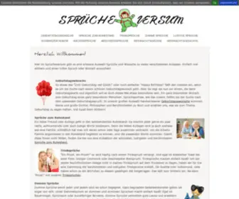 Spruecheversum.de(Die beliebte Sammlung Sprüche und Wünsche für jeden Anlass) Screenshot