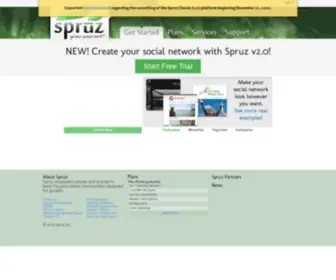 Spruz.com(Social Websites) Screenshot