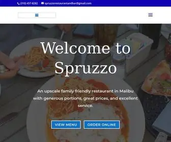 Spruzzomalibu.com(Spruzzo's Restaurant & Bar) Screenshot