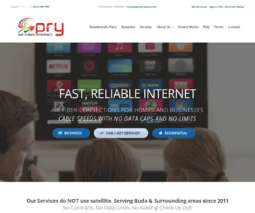 SPRynext.com(Spry Wireless) Screenshot