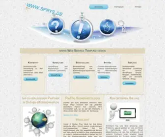 SPRYS.de(Web Design Ihr kompetenter Partner) Screenshot