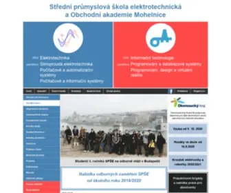Spsemoh.cz(Střední průmyslová škola se zaměřením na počítačové technologie a elektrotechniku) Screenshot