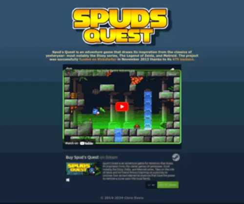 Spudsquest.com(The official site of Spud's Quest) Screenshot